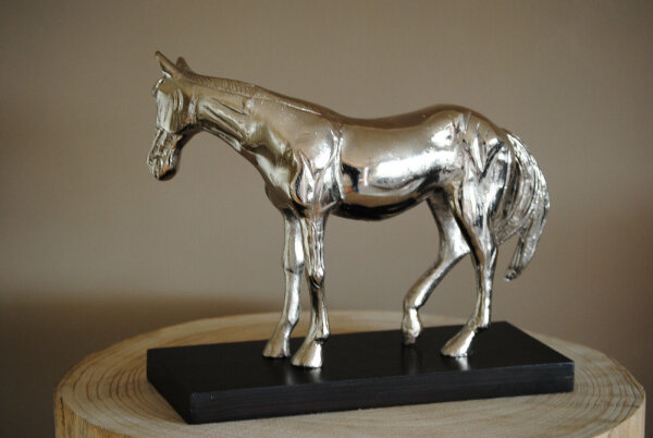 Skulptur Pferd Horse Alu Silber Deko Figur Tier Tierfigur Statue L31 , 39,95 €