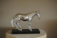Skulptur Pferd Horse Alu Silber Deko Figur Tier Tierfigur...