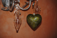 Schönes Herz aus feinem Glas von der Firma Krömer  Deko  Anhänger 10 x 10 cm