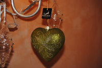 Schönes Herz aus feinem Glas von der Firma Krömer  Deko  Anhänger 10 x 10 cm