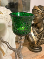Kerzenglas Groß Mosaik Windlicht Glas Grün...
