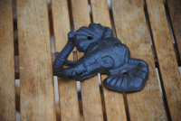 Garderobe Wand Guss Handtuch Haken Gusseisen Elefant Kopf  Afrika Garten Home