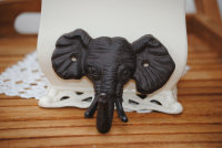 Garderobe Wand Guss Handtuch Haken Gusseisen Elefant Kopf  Afrika Garten Home