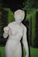 Figur Antik DESIGNE Eva mit Apfel Skulptur Statue Garten Bad  0048-70 Top edel