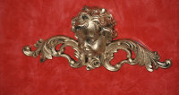 Engel Kopf 3 D Türbogen Wanddeko Engelfigur Barock Antik Gold Wandrelief L50 cm