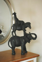 Dschungle Figur Elefant Pferd  Affe und eine Giraffe  H46 cm Stadtmusikanten