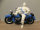 Dekorations Figur Michelin-Männchen Blau auf Motorrad XL Werbefigur Replikat