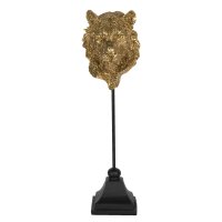 Dekofigur Skulptur Gold Figur Löwenkopf auf...