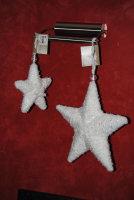 Deko Sterne Set in 28 und 16 cm Sterne weiß zu...
