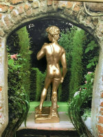 David Skulptur Statue in Gold Gartenfigur Große...