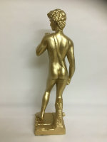 David Skulptur Statue in Gold Gartenfigur Große Figur Garten 0047-50