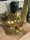 Buddha H24 cm Shaolin Mönch mit Schale schwarz Gold  Dekoration G