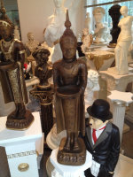Buddha Groß 74 cm Bronze Designe Feng Shui Statue...