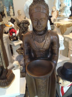 Buddha Groß 74 cm Bronze Designe Feng Shui Statue Figur Garten Deko