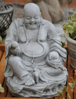 Buddha Figur lachender  dicker  Happy Buddha XL Stein...