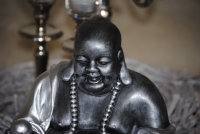 Buddha Figur lachender  dicker  Happy Buddha XL Antik...