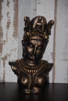 Buddha Dewi Tara Sternengöttin  Gold Braun Bronze 36 cm Figur Antik Look D