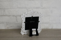 Bilderrahmen 7,5 x7,5 cm viereckig Rahmen Antik Barock Landhaus Shabby  weiss