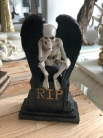 Totenschädel mit  Figur Skull Gothic Engel Halloween...