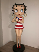 Betty Boop Figur XXL USA  Kleid Retro Weiss Skulptur...