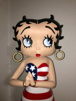 Betty Boop Figur XXL USA  Kleid Retro Weiss Skulptur...