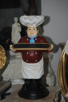 Figur Chef Koch  Tablett H 49,5 cm Gastrofigur Restaurant...
