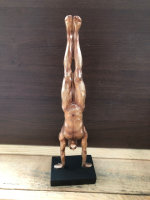 J-Line Turner Mann Torso Akt Athlet Sportler H33 cm Skulptur Gold Figur