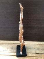 J-Line Turner Mann Torso Akt Athlet Sportler H33 cm Skulptur Gold Figur