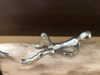 Deko Figuren Reihe Aluminium Mango Holz  Skulptur 53 cm Jline