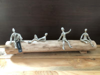 Deko Figuren Reihe Aluminium Mango Holz  Skulptur 53 cm Jline