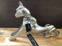 Skulptur - Dekofigur - Panther- Aluminium - - Länge 49 cm