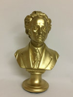 Frederic Chopin Büste Gold Komponist Musik Statue Klavier NEW-50