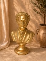 Frederic Chopin Büste Goldfarbig Komponist Musik Statue