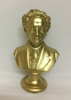 Frederic Chopin Büste Goldfarbig Komponist Musik Statue