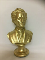 Frederic Chopin Büste Goldfarbig Komponist Musik Statue