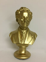 Frederic Chopin Büste Goldfarbig Komponist Musik Statue