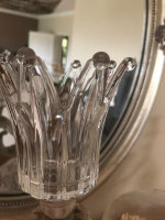 XL Kerzenglas Glasaufsatz Krone Royal KRÖMER Teelicht Kerzenständer Leuchter NEW