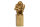 J-Line Großer AFFE auf Sockel Poly Figur Skulptur Gold H 39 cm