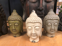 Deko Buddha Kopf H24,5 cm Keramik creme beigeHome Garten  Trends