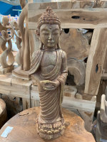 Buddha Groß 47 cm Natur Holz Designe Feng Shui...
