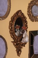 Wandkonsole Spiegel Gold 17x9x35 cm Konsole Clayre & Eef