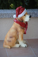 Hund Figur Weihnachten Mütze Weihnachtshund Labrador...