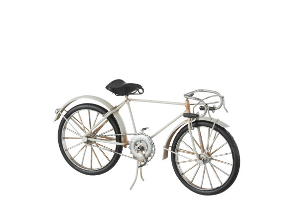 J-Line Rennrad Metall Grau Fahrrad Modell Figur Wohndeko Vintage Shabby Antik STYL L29 cm