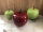 Deko-Apfel in Farbe Hochglanz rot oder Olive 18 cm oder 15 cm