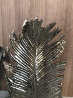 Dekoratives Blatt auf Ständer Golden Tischdeko Deko Blattdeko Aluguss H 46,5 cm