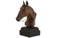 Edel Skulptur Pferd Deko Pferdekopf Figur Braun aus...