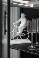 J-Line Edel AFFE Fahrrad Figur  Poly Weiß L26xB14xH34 cm