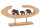 J-Line  Elefanten Reihe Mangoholz Alu Massive  68 x10x33 cm Farbe Bronze