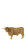 Schöne Rind Büffel Figur Sklulptur Poly in Farbe Gold L35 cm