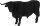 Schöne Rind Büffel Figur Sklulptur Poly Schwarz L35 cm